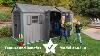Us Leisure Storage Shed 10 Ft. X 8 Ft. Double Doors Taupe Resin Walls Plastic